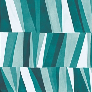 Abstract Geometric Hand Painted Triangles Patchwork in Pantone Ultra Steady Palette (Large Scale)