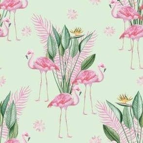 Flamingo Tropical - Green