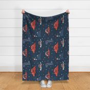 Fourth of July Stars and Stripes Dinos Rotated - XL Scale