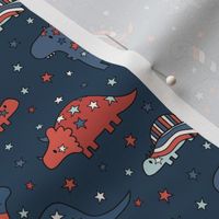 Fourth of July Stars and Stripes Dinos - XS Scale
