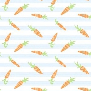 Carrots on Blue Stripe by Angel Gerardo - Small Scale