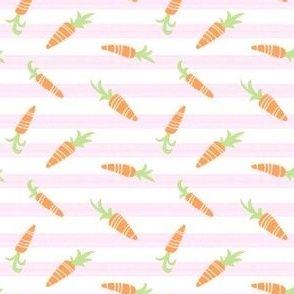Carrots on Pink Stripe by Angel Gerardo - Small Scale