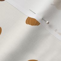 Medium Scale // Tossed Sienna Pumpkins on Eggshell White