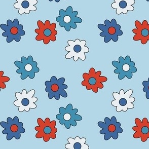 4th of July Abstract Floral