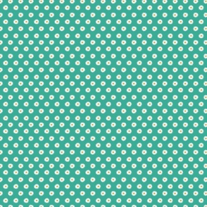 Daisy Simple Pattern Turquoise Green