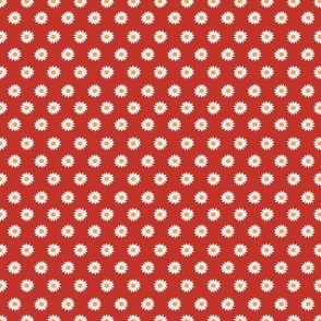 Daisy Dot Pattern Red