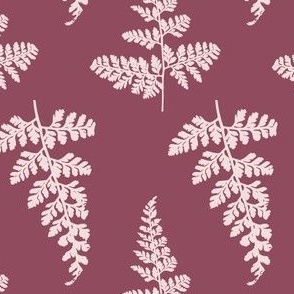 Ferns in Dusty Rose and Piglet Pink - Magical Meadow