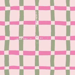 Large | Pink and Green Fun Classic Plaid
