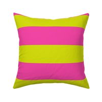 3 Inch Rugby Stripe // Magenta and Chartreuse 