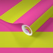3 Inch Rugby Stripe // Magenta and Chartreuse 