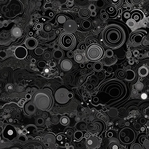 Abstract Monochrome Bubbles ATL_599