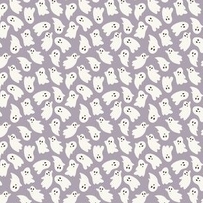 Micro Mini Scale // Cute Halloween Ghosts on Lavender Lilac Purple