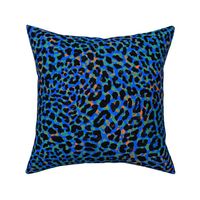 leopard skin - black & blue