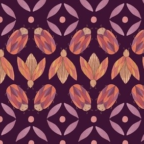 Autumnal Jewelled Watercolour Bugs - Kaleidoscopic Bugs Mini Collection
