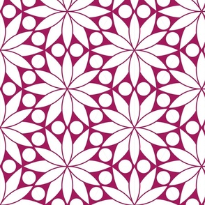 Fucshia Hexagonal Flower Pattern (BIG)