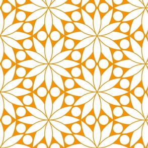 Orange Hexagonal Flower Pattern (BIG)