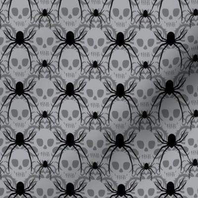 Spider Skull Damask