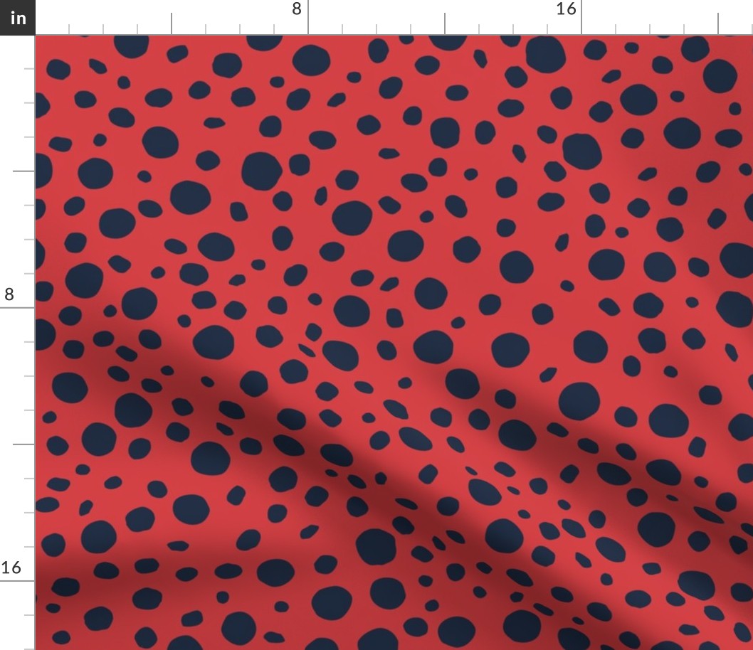 Ladybird Spots - Medium - Red / Navy