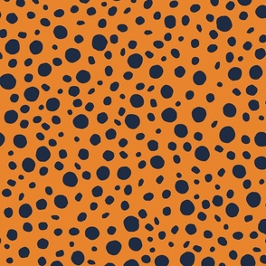 Ladybird Spots - Medium - Orange / Navy