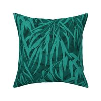 abstract leaves - teal 