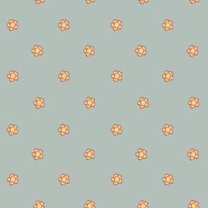 Tiny Daisies Soft Teal Large
