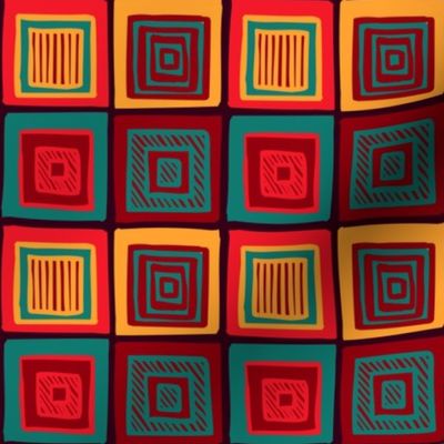 Jamaican Tribal Squares by Cheerful Madness!!