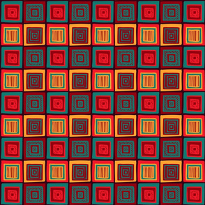 Jamaican Tribal Squares by Cheerful Madness!!