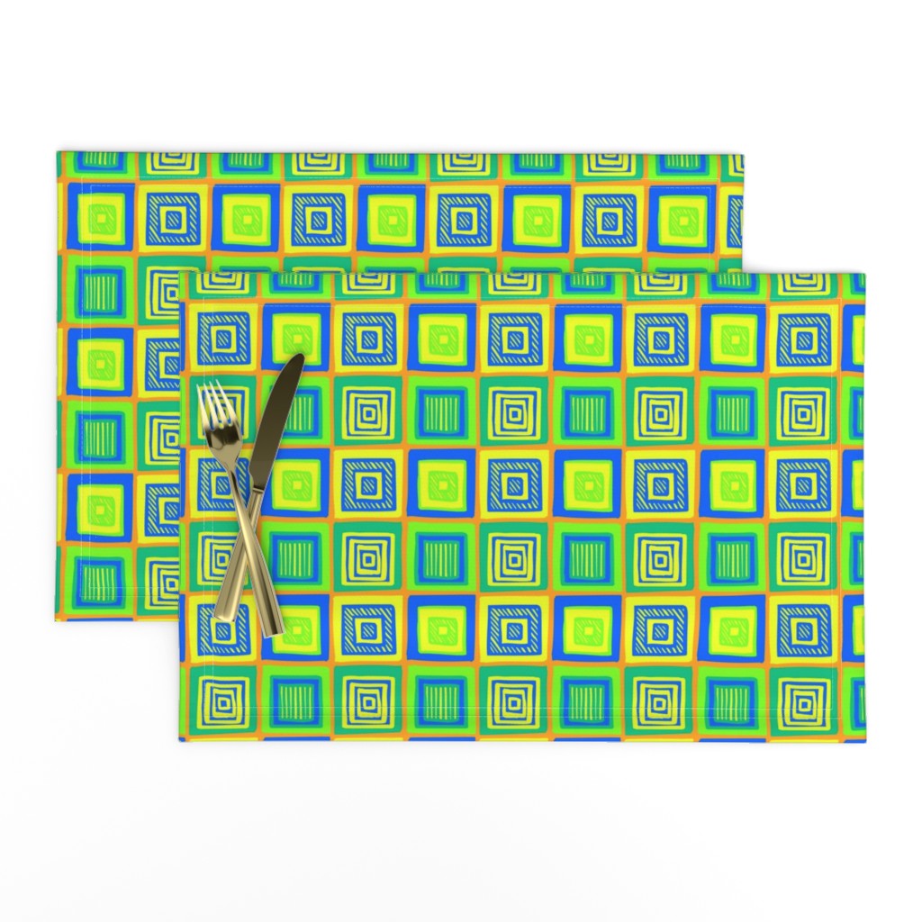 Citrus Tribal Squares by Cheerful Madness!!