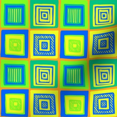 Citrus Tribal Squares by Cheerful Madness!!