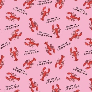 You are my lobster - funny friends love design red on bubblegum pink
