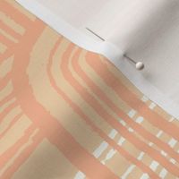 graphic rake line abstract // peach fuzz soft orange