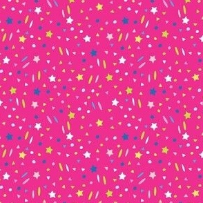 'Confetti Sprinkles' on Pink