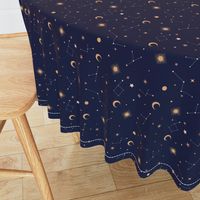 Small and sweet blue constellations - fabric