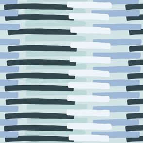 Basket Stripe Blue Pantone Ultra-Steady Wonky Geometric Shapes 