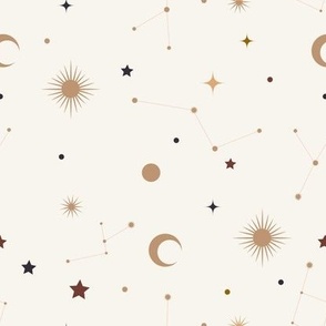 white constellations - fabric 