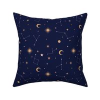 Blue constellations - fabric