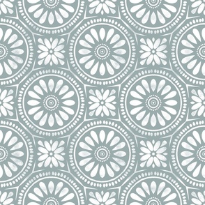 Daisy Zelliege Tile Pattern { robin's blue }
