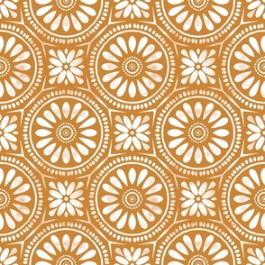 Daisy Zelliege Tile Pattern { sienna }