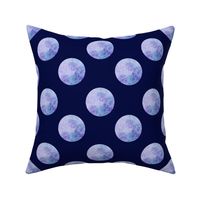 Planets in space.Abstraction.Pattern with large polka dots.moon