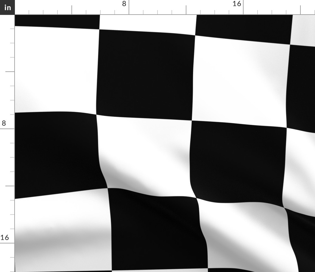 Racing Check 6" - 2649 large // Black and white