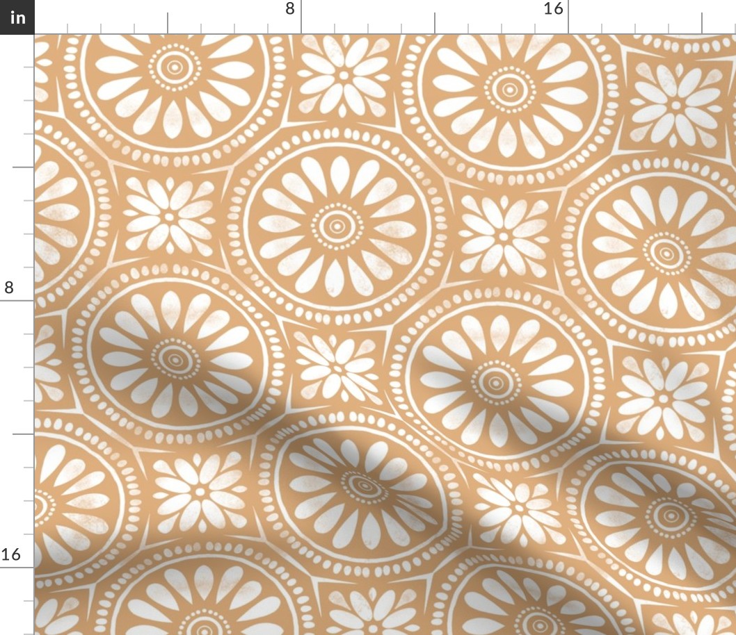 Daisy Zelliege Tile Pattern { clay }