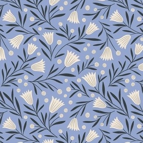 Tulips_and_Leaves_Periwinkle MED 6x6