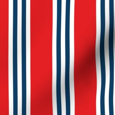 beach stripes - red and navy