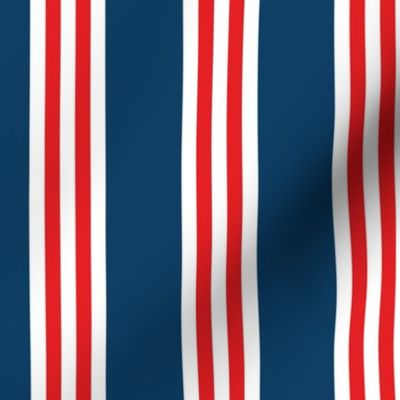 beach stripes - navy and red