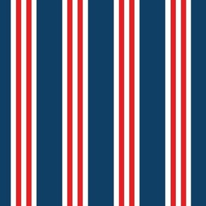 beach stripes - navy and red