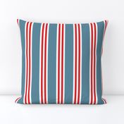 beach stripes - blueberry and red