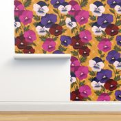 Crosshatch and Pansies Pattern Clash