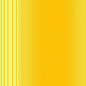 (S) Stripes Turn Quickly Into Polka Dots Size S 70ies Yellow on Golden Yellow 4