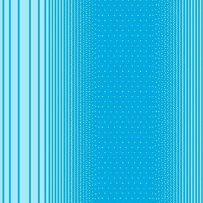 (S) Stripes Turn Quickly Into Polka Dots Size S Light Blue on Caribbean
