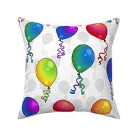 Party Balloons (White large scale) 